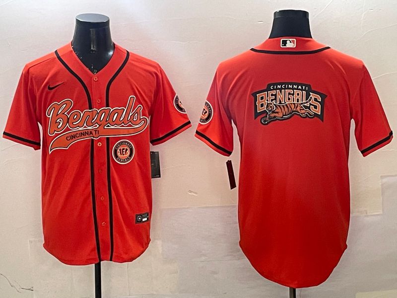 Men Cincinnati Bengals Blank Orange Joint Name 2025 Nike Limited NFL Jersey style 6